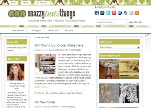 The New Site, http://snazzylittlethings.com